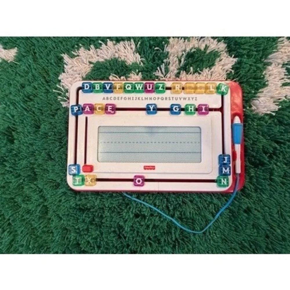 Fisher-Price Power Touch Learning System Kids OS Red Good Magnetic Writing Board